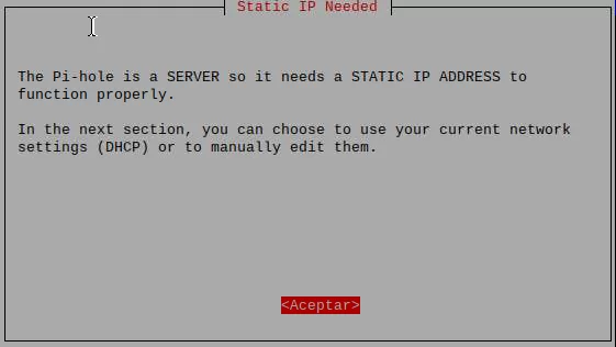 Aviso de IP estática