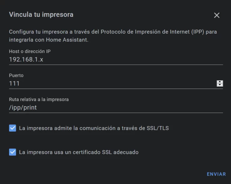 Ejemplo de integración de IPP