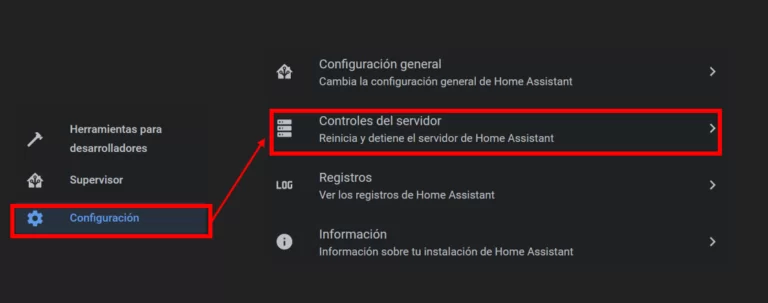 Controles del servidor