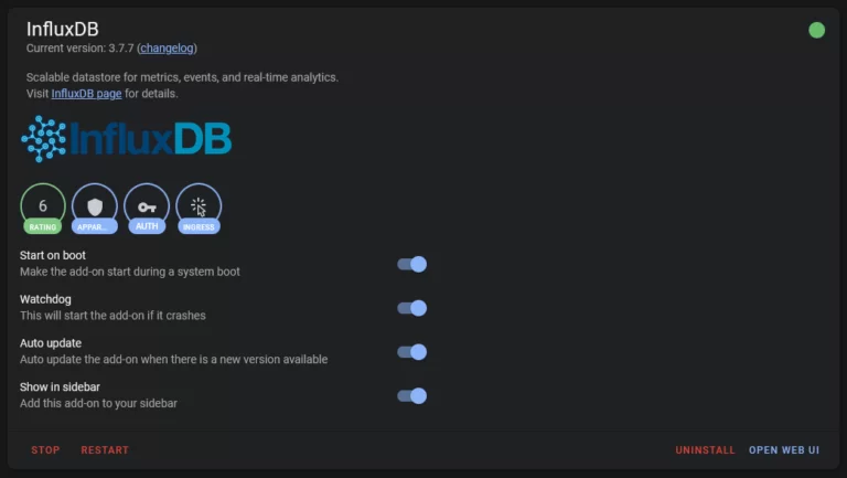 Add-on de InfluxDB