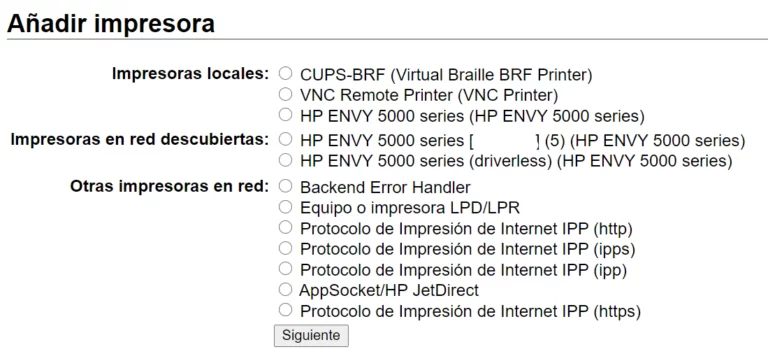 Añadir impresora