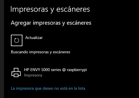 Impresora detectada
