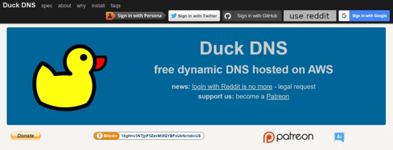 UI DuckDNS