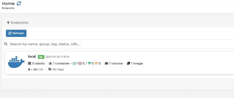 Portainer UI