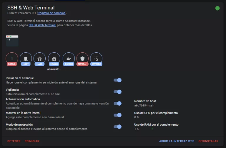 SSH & Web Terminal Add-on