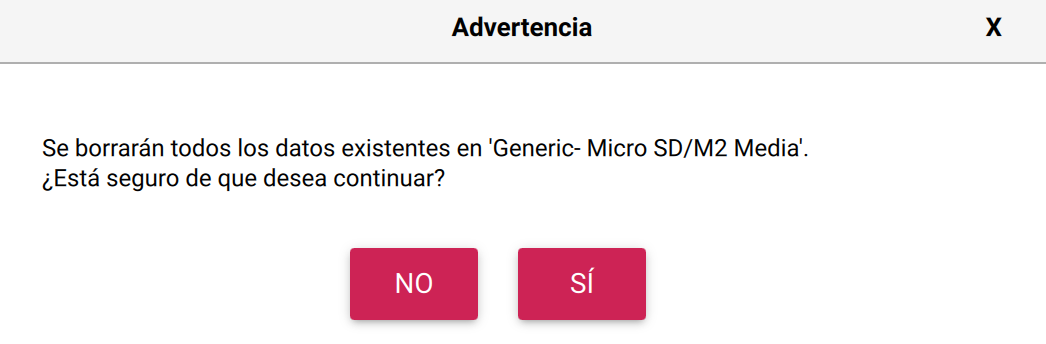 Borrado de datos